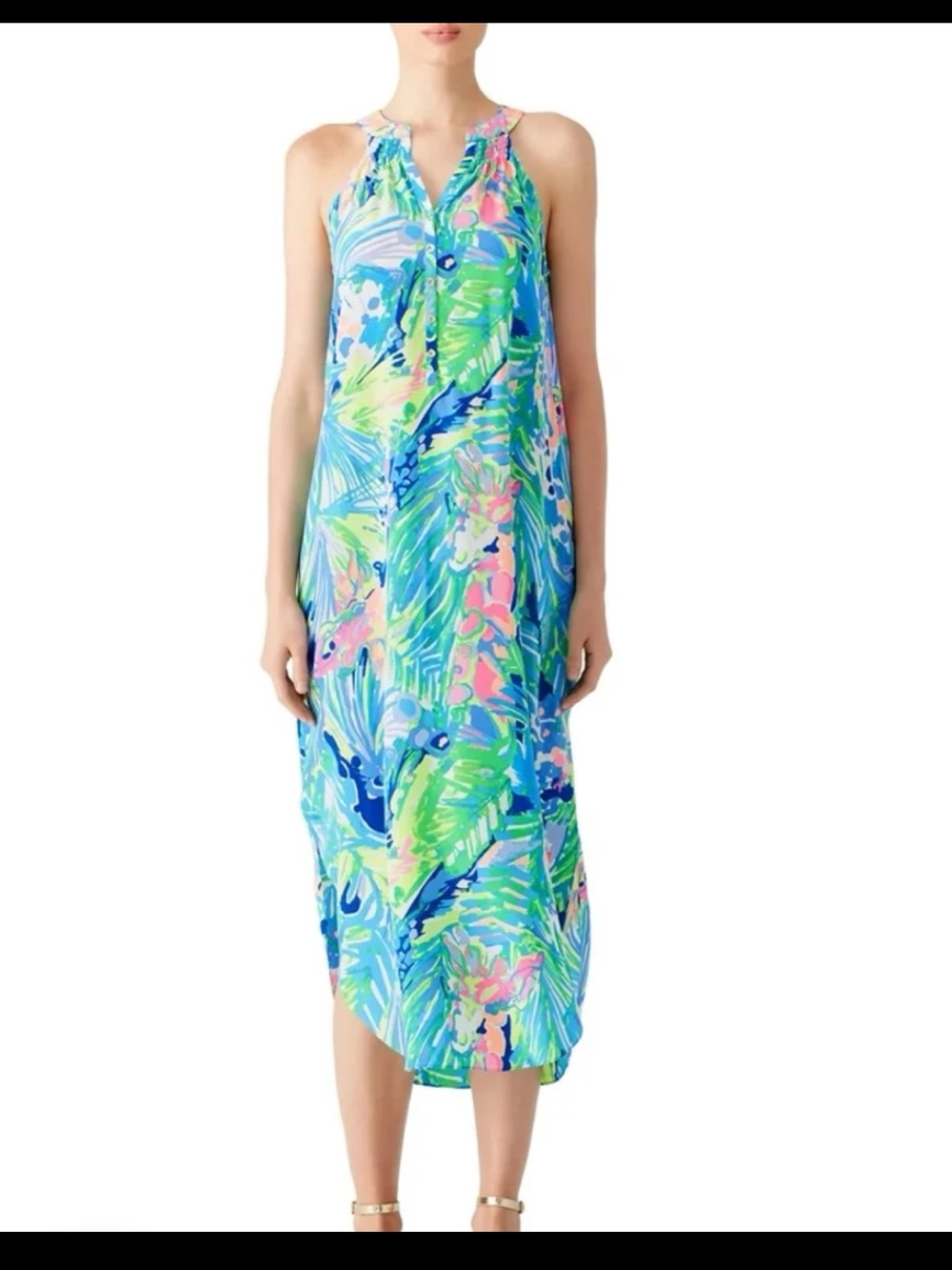 Lilly Pulitzer Bailey Floral Maxi Dress 100% Silk
size Small - Picture 2 of 12
